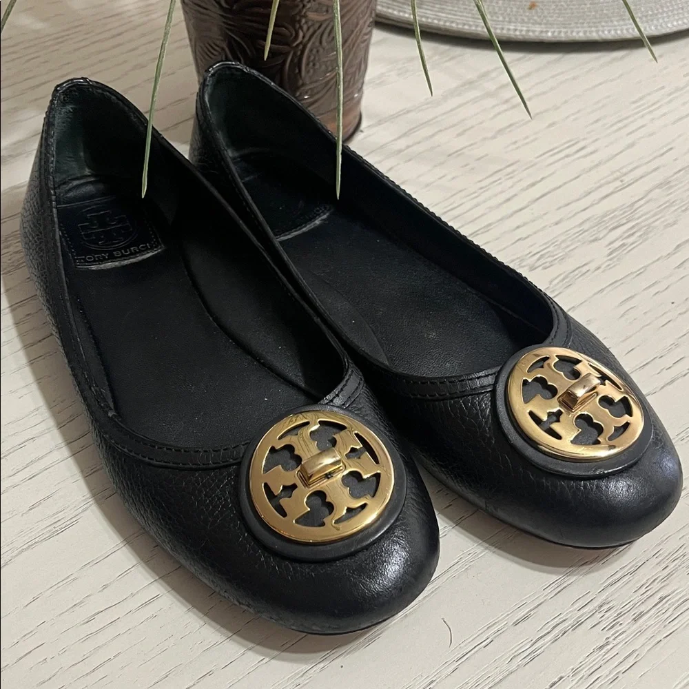 Tory Burch Black Flats - Picture 2 of 10